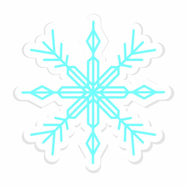Adesivo carino fiocco di neve — Vettoriale Stock
