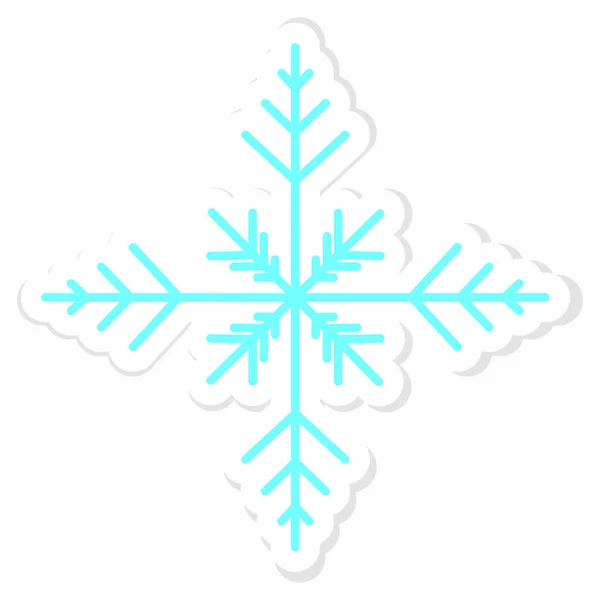 Söt snöflinga klistermärke — Stock vektor