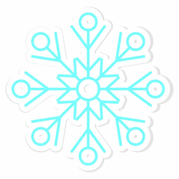 Sød snefnug klistermærke – Stock-vektor