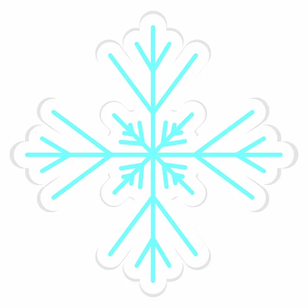 Cute snowflake sticker — Stock Vector