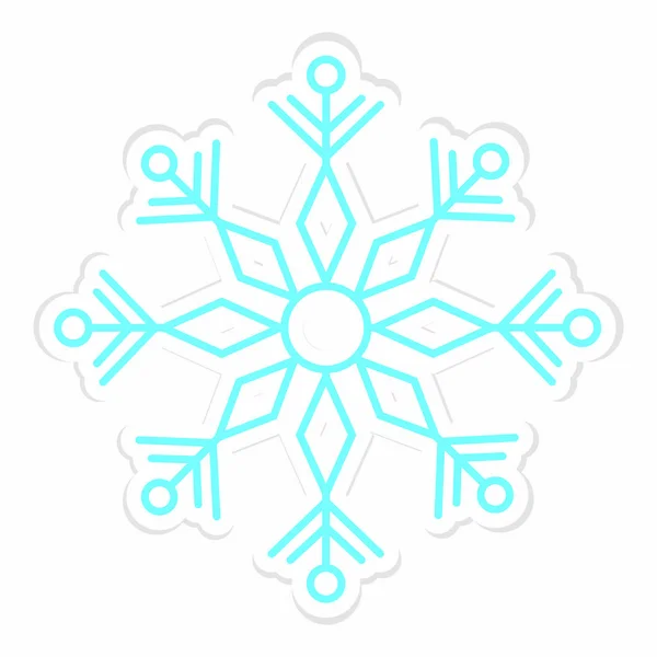 Adesivo carino fiocco di neve — Vettoriale Stock
