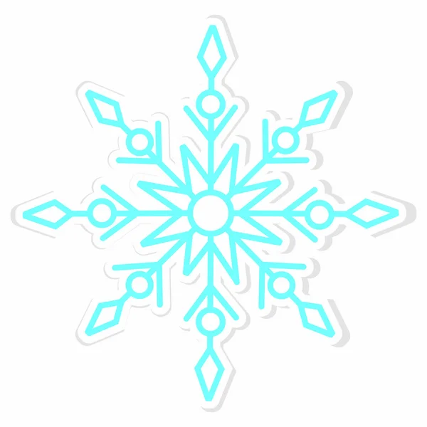 Cute snowflake sticker — Stock Vector