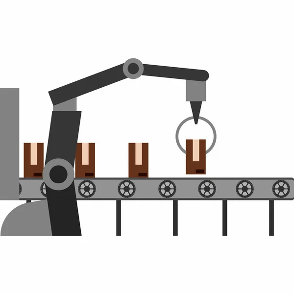 Línea de producción abstracta — Archivo Imágenes Vectoriales