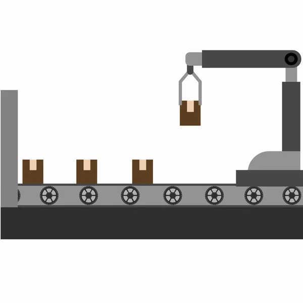 Línea de producción abstracta — Archivo Imágenes Vectoriales