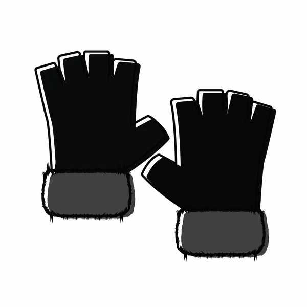 Isolated winter gloves — Stock Vector