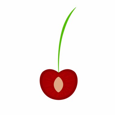 İzole kesilmiş kiraz