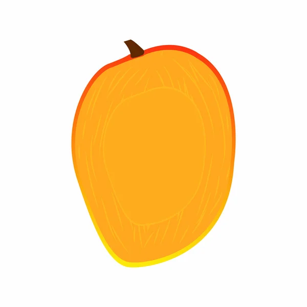 Isoliert geschnittene Mango — Stockvektor