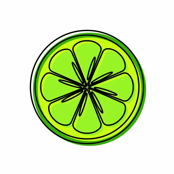 Citron coupé isolé — Image vectorielle