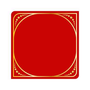 Soyut kırmızı etiket