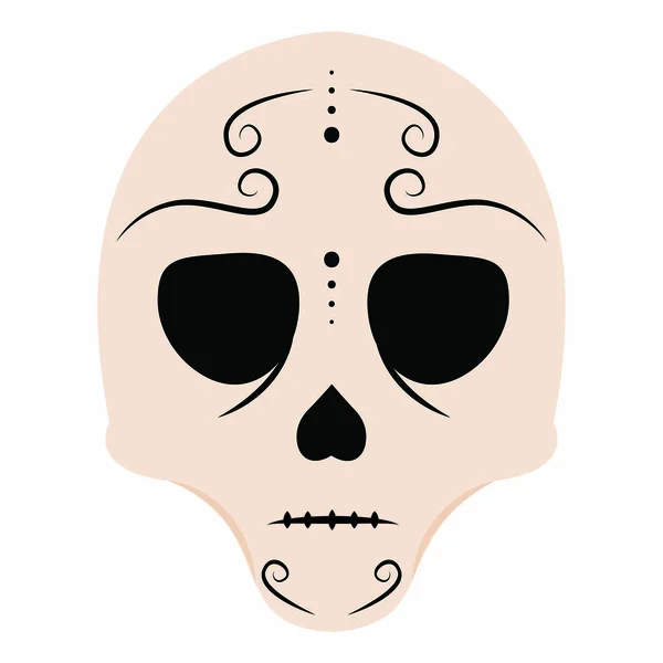 Cute skull mask — Stock Vector