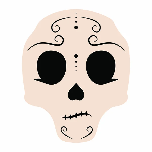 Cute skull mask — Stock Vector