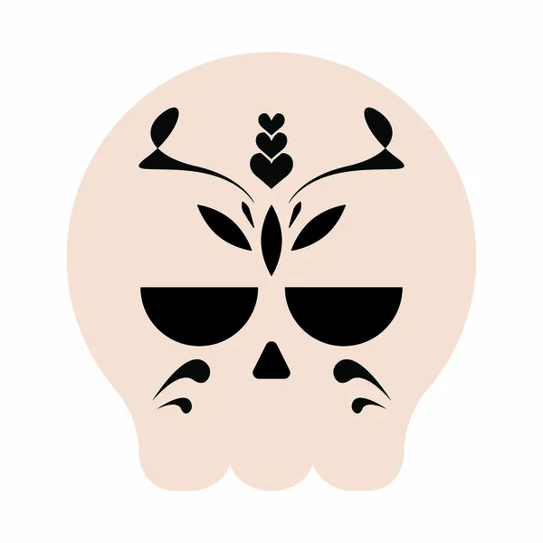 Máscara de crânio bonito —  Vetores de Stock