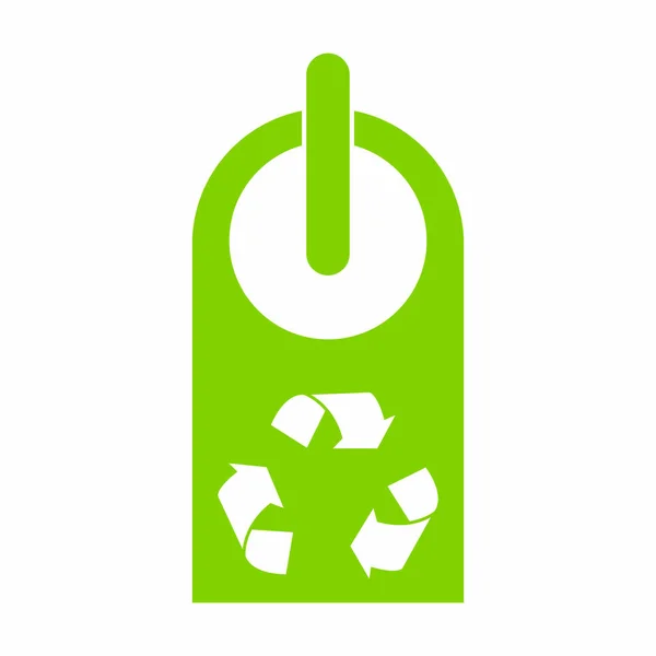 Étiquette environnement recyclage — Image vectorielle