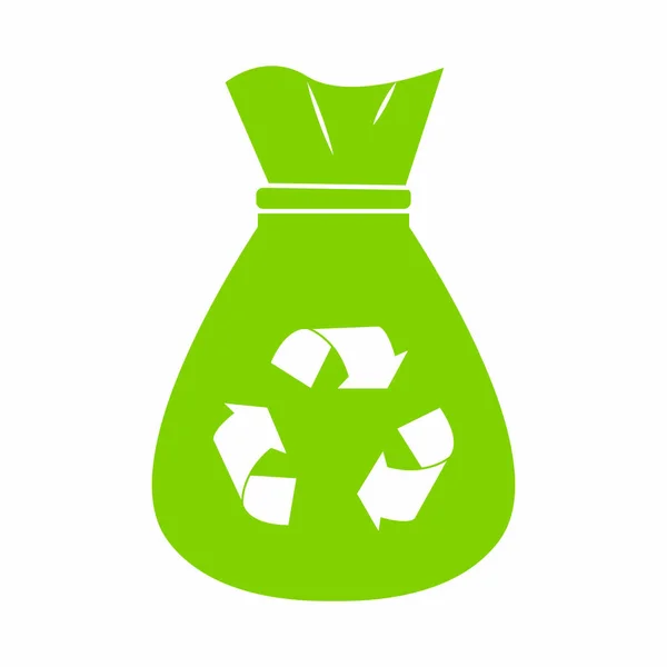 Étiquette environnement recyclage — Image vectorielle