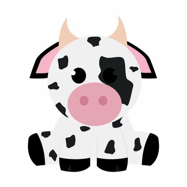 Résumé vache mignonne — Image vectorielle