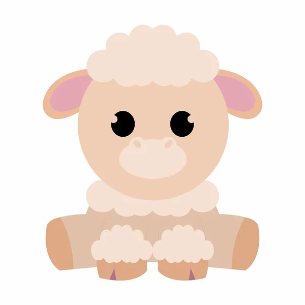 抽象的なかわいい羊 — ストックベクタ