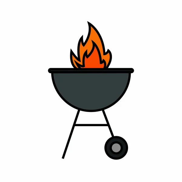 Rajzfilm barbecue objektum — Stock Vector