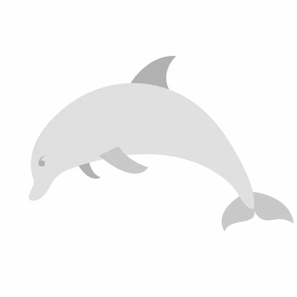 Geïsoleerde schattige dolphing — Stockvector
