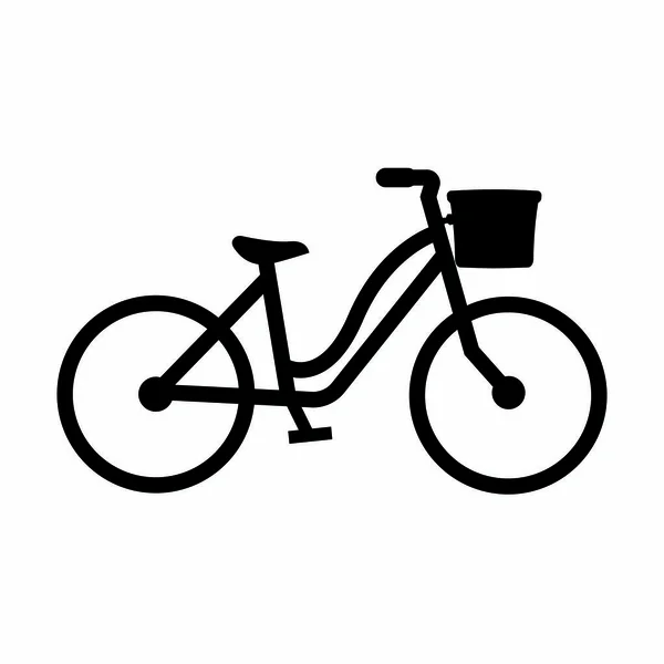 Vista laterale di una bicicletta — Vettoriale Stock
