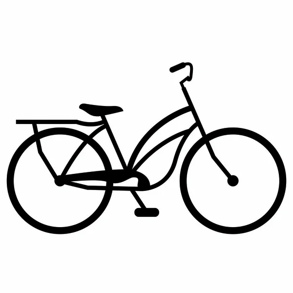Vista lateral de una bicicleta — Vector de stock