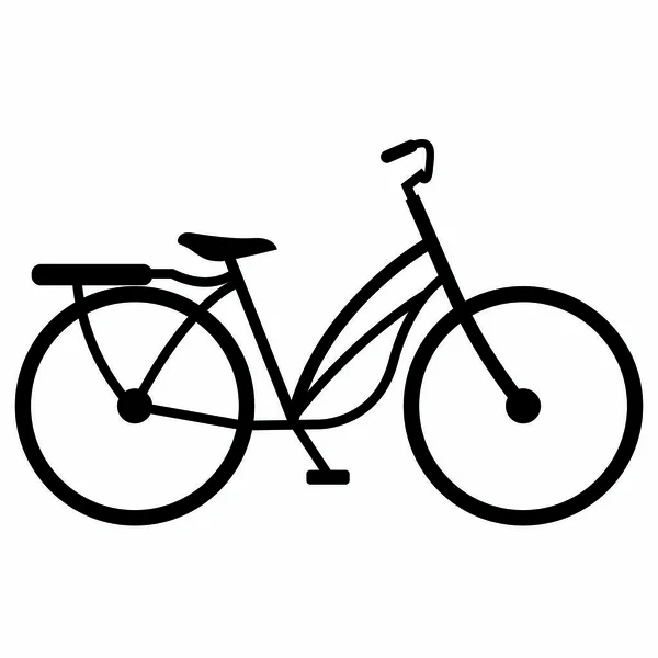 Zijaanzicht van een fiets — Stockvector
