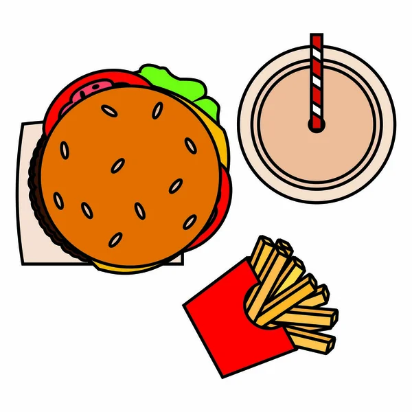 Delicious fast food — Stock Vector