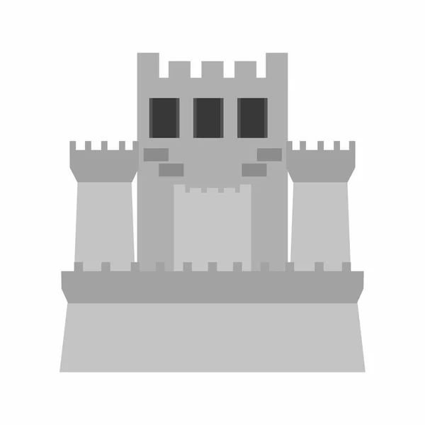 Vista frontal de um castelo —  Vetores de Stock