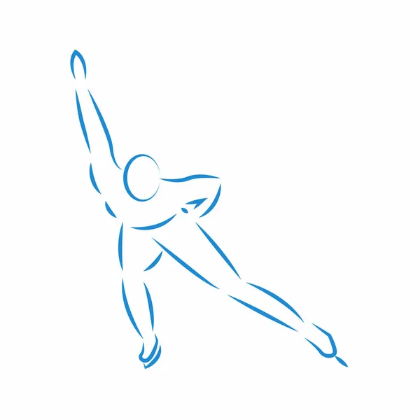 Balletto su ghiaccio — Vettoriale Stock
