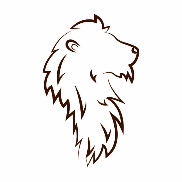 Lindo león dibujar — Vector de stock