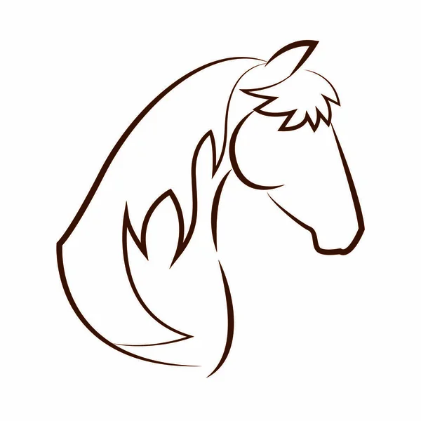 Lindo caballo dibujar — Vector de stock