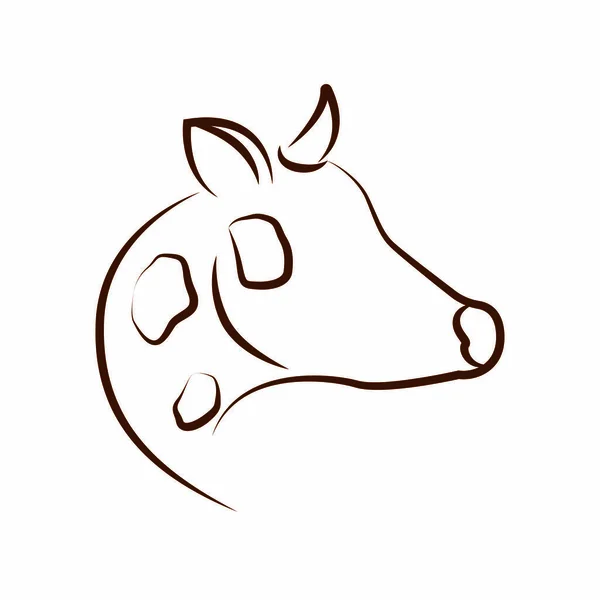 Dessin de vache mignon — Image vectorielle