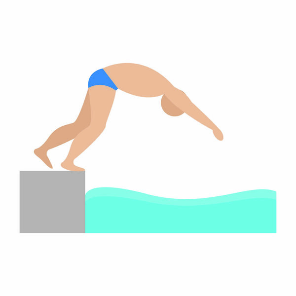 Abstract swimming sport