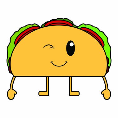 Lezzetli Fast food karikatür nesne