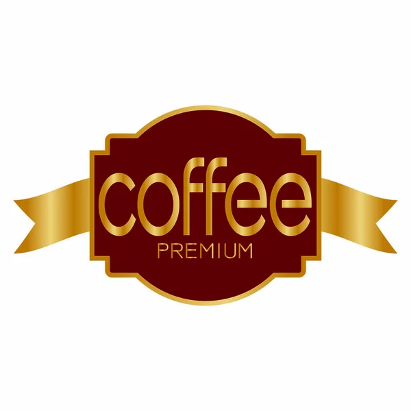 Abstract coffee label — Stock Vector