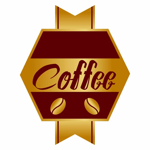Abstraktní kávy popisek — Stockový vektor
