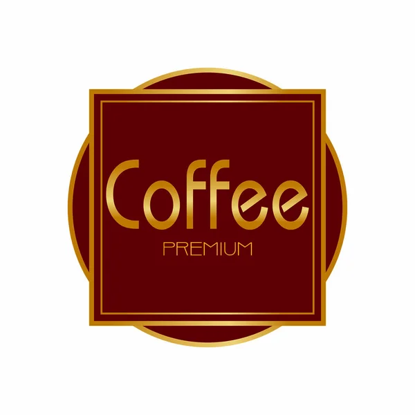Abstract coffee label — Stock Vector