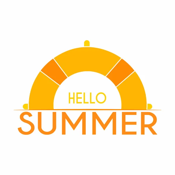 Hello summer label — Stock Vector