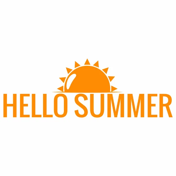Olá etiqueta de verão — Vetor de Stock