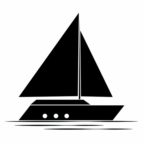 Frontansicht eines Bootes — Stockvektor