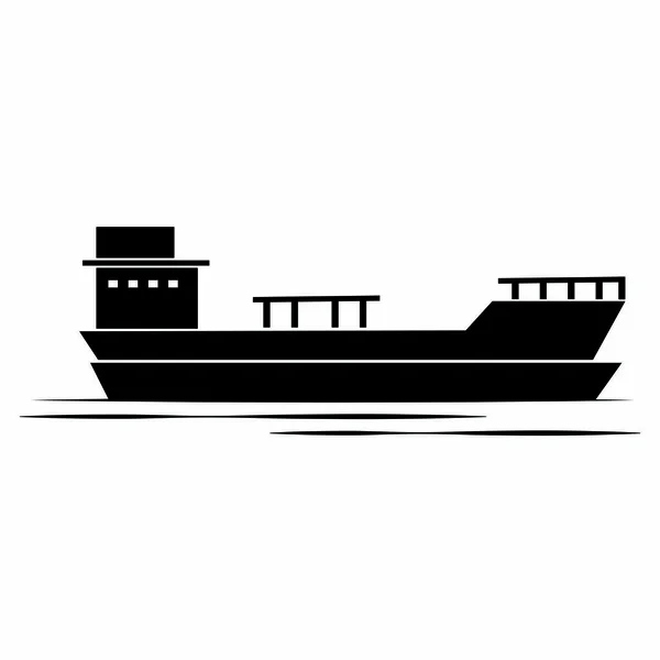Vista frontale di una barca — Vettoriale Stock
