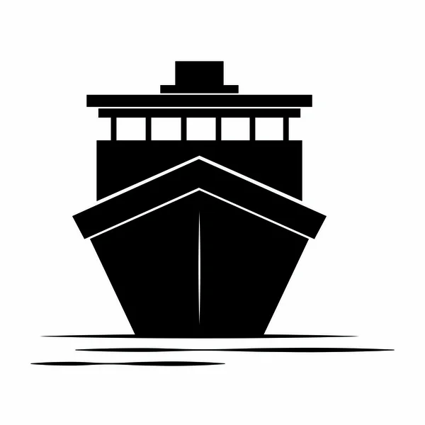 Bir teknenin ön görünüm — Stok Vektör