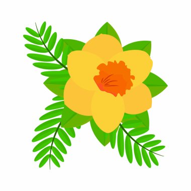 Soyut sevimli çiçek