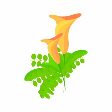 Soyut sevimli çiçek