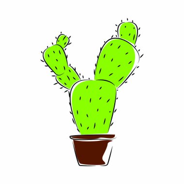 Soyut şirin kaktüs