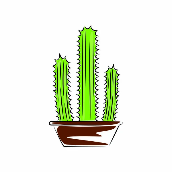 Cactus lindo abstracto — Vector de stock