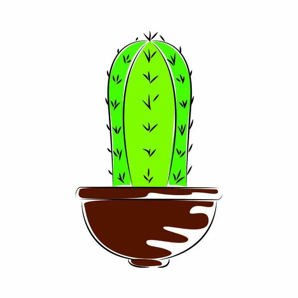 Abstract cute cactus — Stock Vector