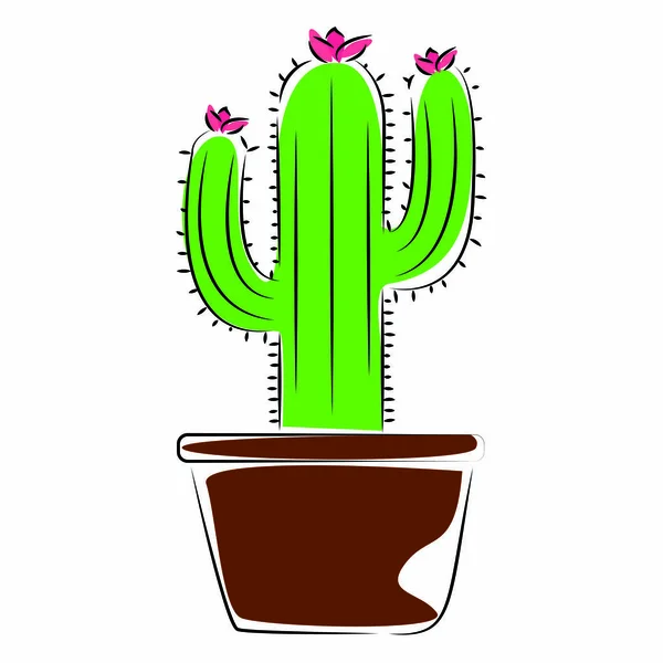 Cactus lindo abstracto — Vector de stock