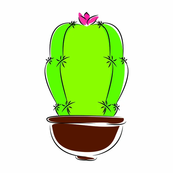 Abstrakta söt cactus — Stock vektor