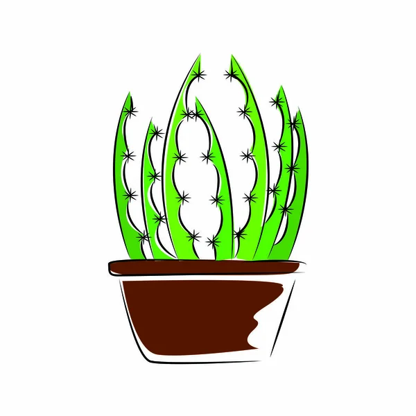 Cactus lindo abstracto — Vector de stock