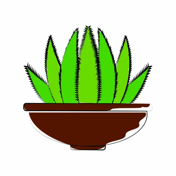 Abstract cute cactus — Stock Vector